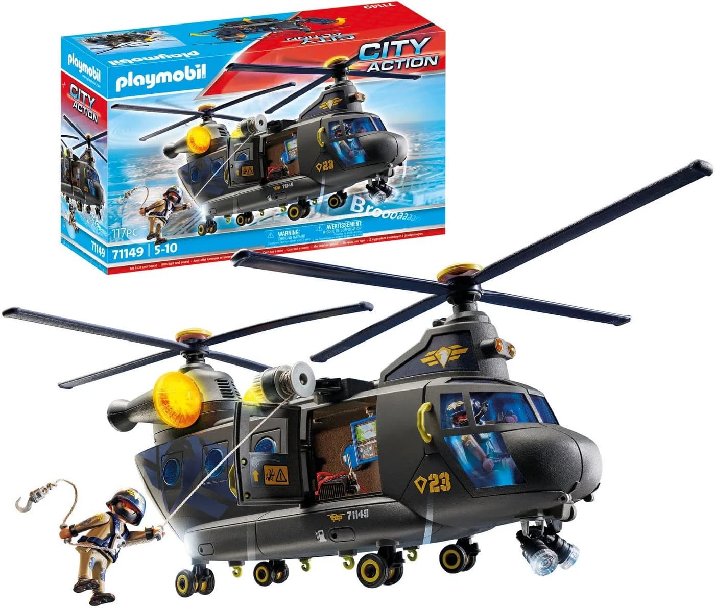 PLAYMOBIL SWAT-Rettungshelikopter 71149 mit Licht und Sound - Bild 3