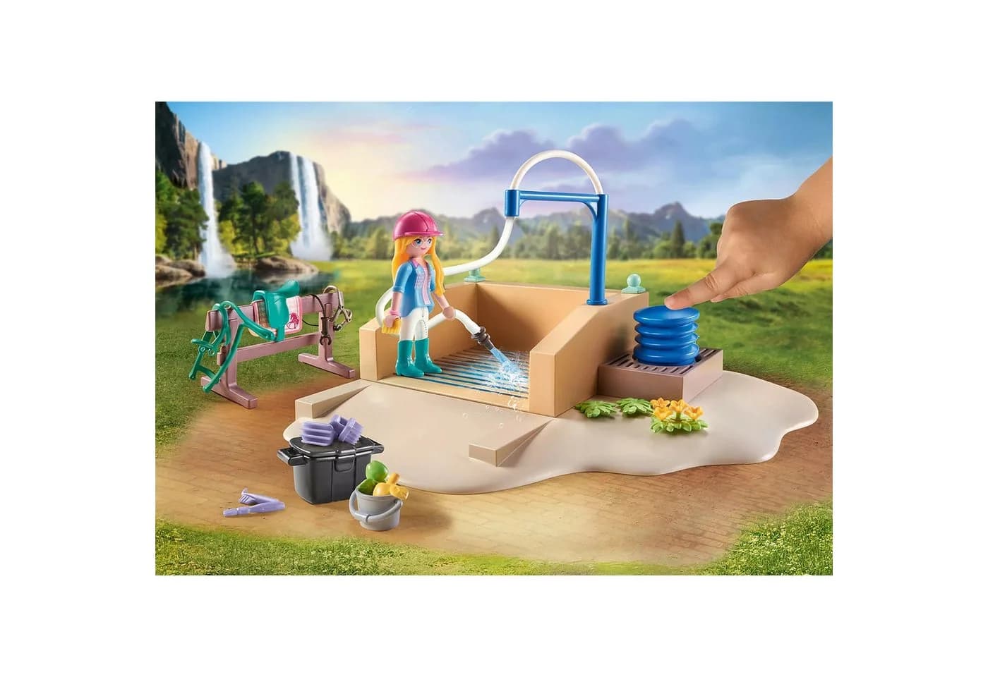 PLAYMOBIL Konstruktions-Spielset Isabella & Lioness mit Waschplatz 71354 - Bild 3