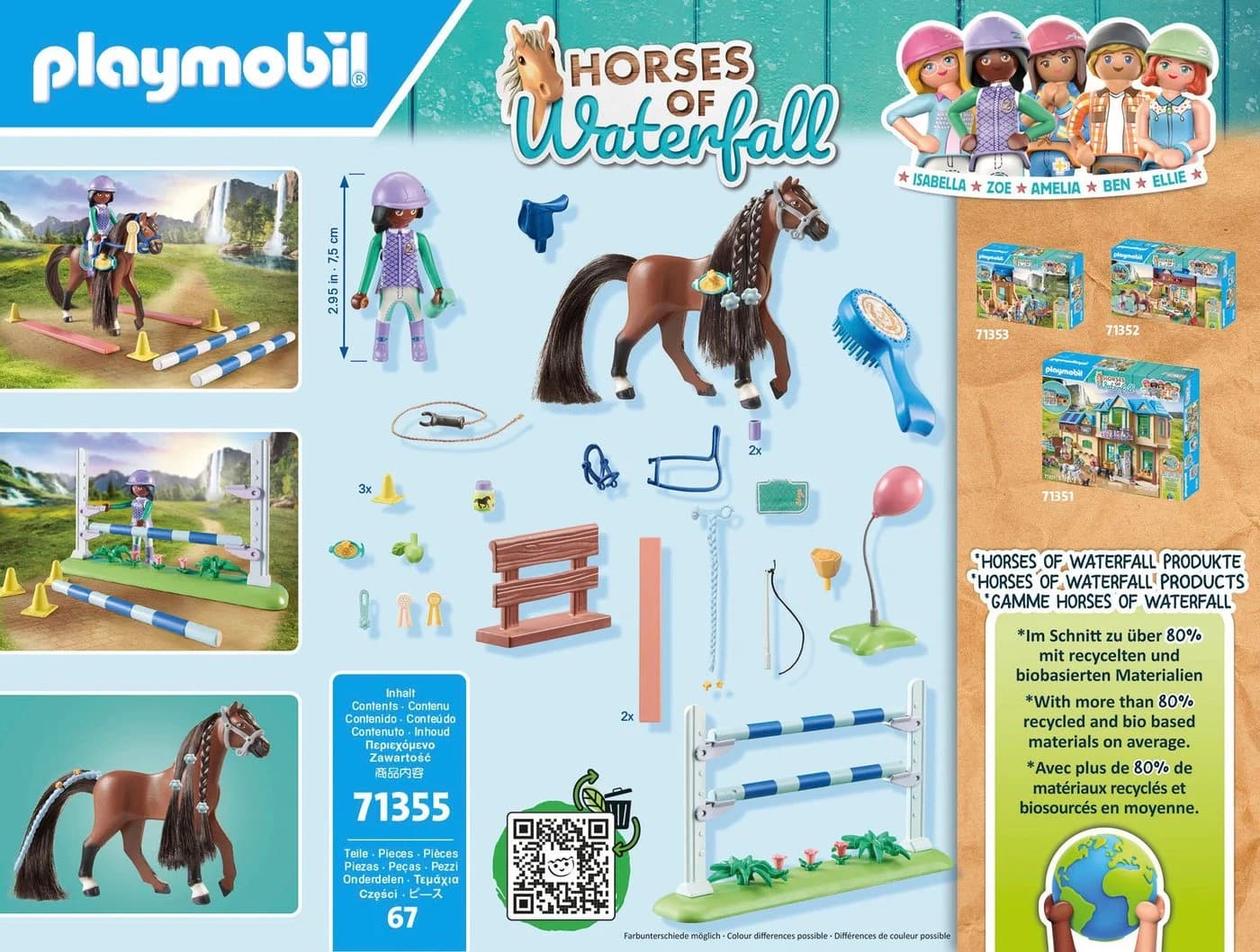 PLAYMOBIL Konstruktions-Spielset Zoe & Blaze mit Turnierparcours 71355 - Bild 3