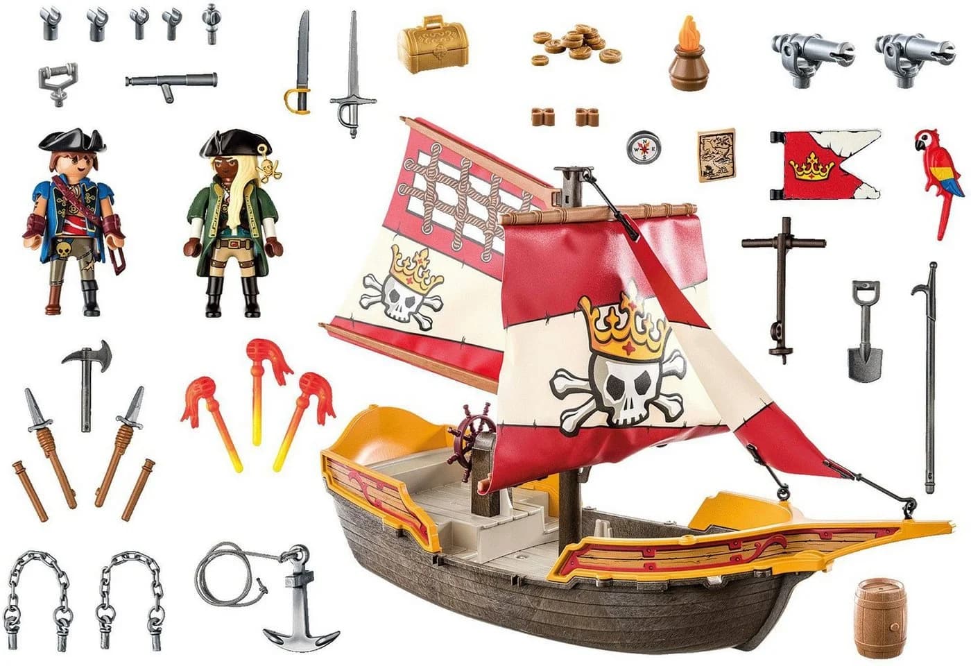 PLAYMOBIL Piratenschiff 71418 Bunt Schwimmspielzeug mit Figuren - Bild 3