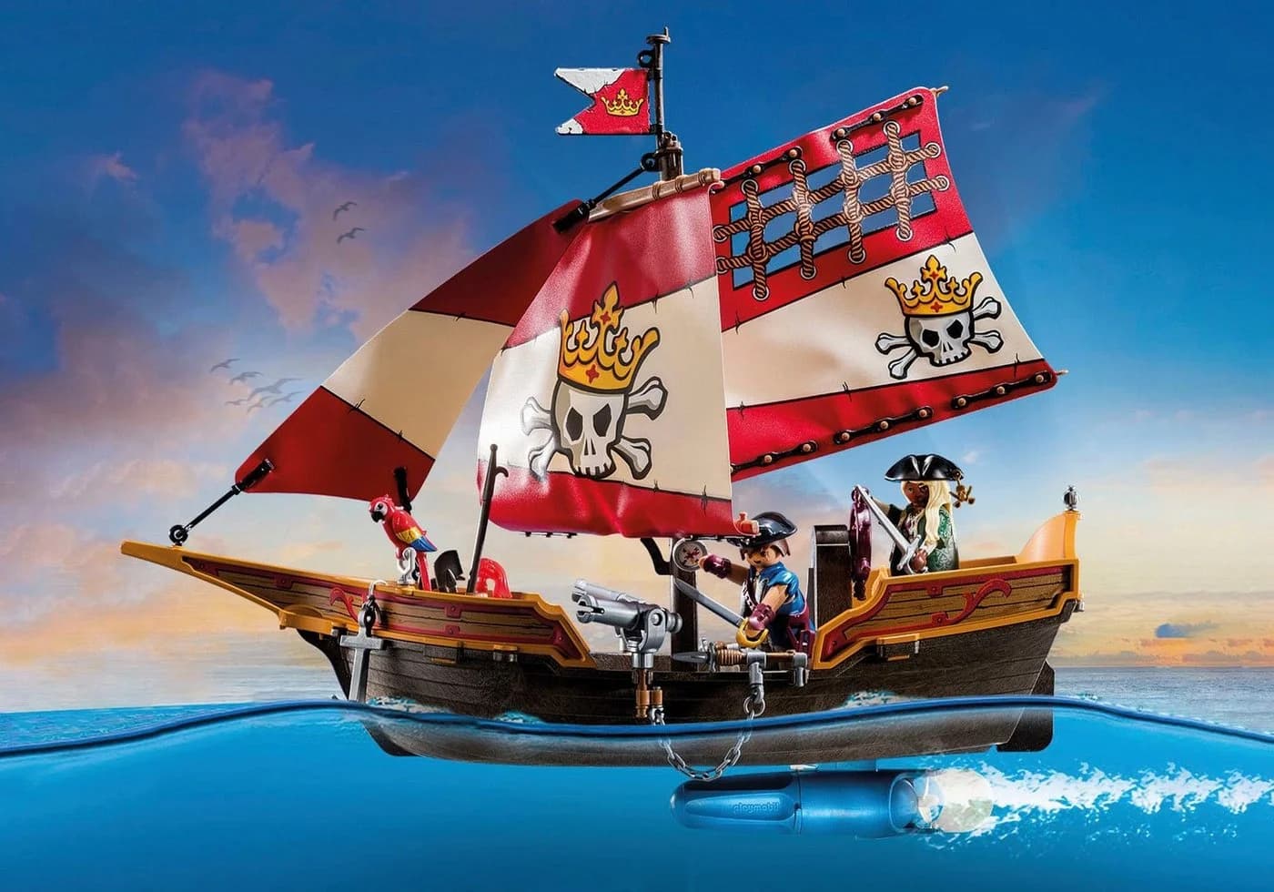 PLAYMOBIL Piratenschiff 71418 Bunt Schwimmspielzeug mit Figuren - Bild 4