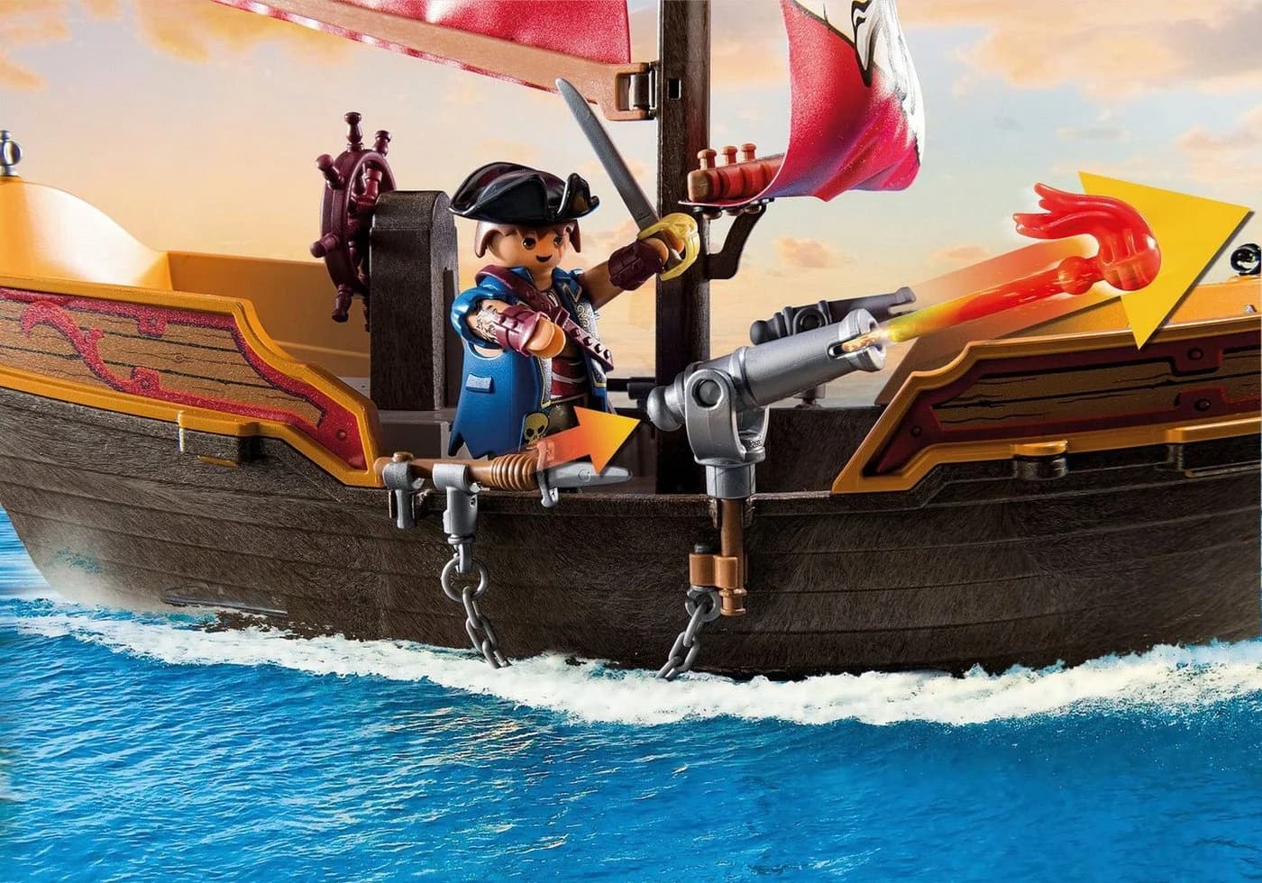 PLAYMOBIL Piratenschiff 71418 Bunt Schwimmspielzeug mit Figuren - Bild 5