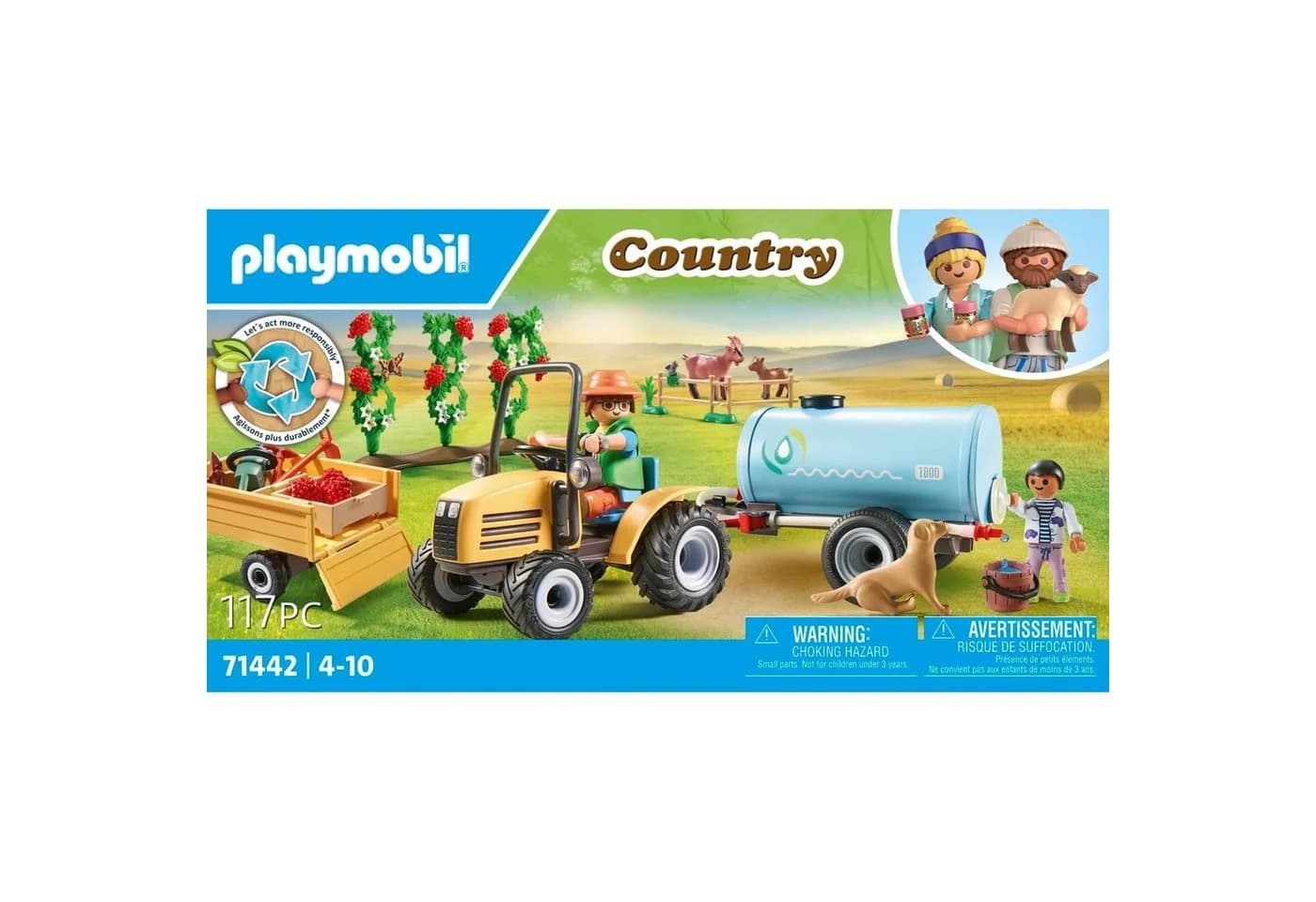 PLAYMOBIL Traktor mit Anhänger und Wassertank 71442 Country - Bild 3