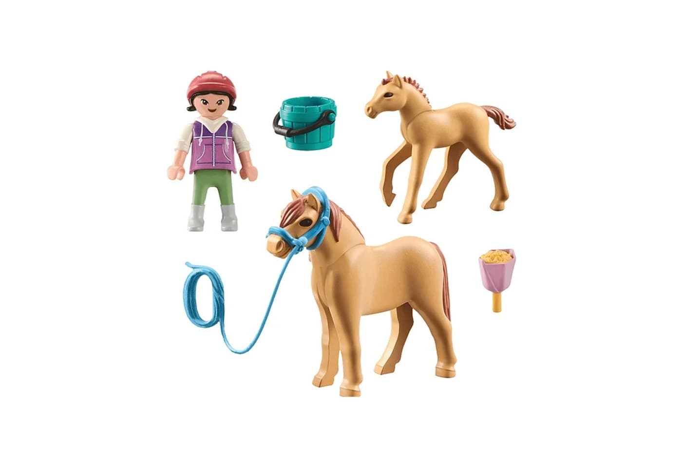 Playmobil 71498 Kind mit Pony und Fohlen Konstruktions-Spielset - Bild 3