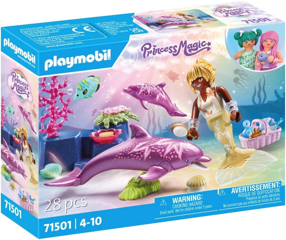 PLAYMOBIL Konstruktions-Spielset Meerjungfrau mit Delfinen bunt - Bild 2