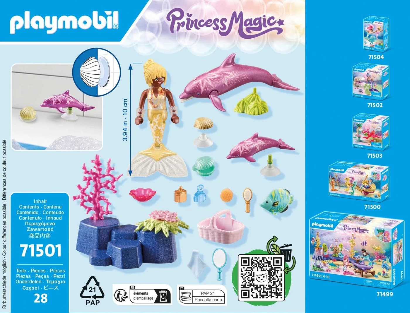 PLAYMOBIL Konstruktions-Spielset Meerjungfrau mit Delfinen bunt - Bild 4