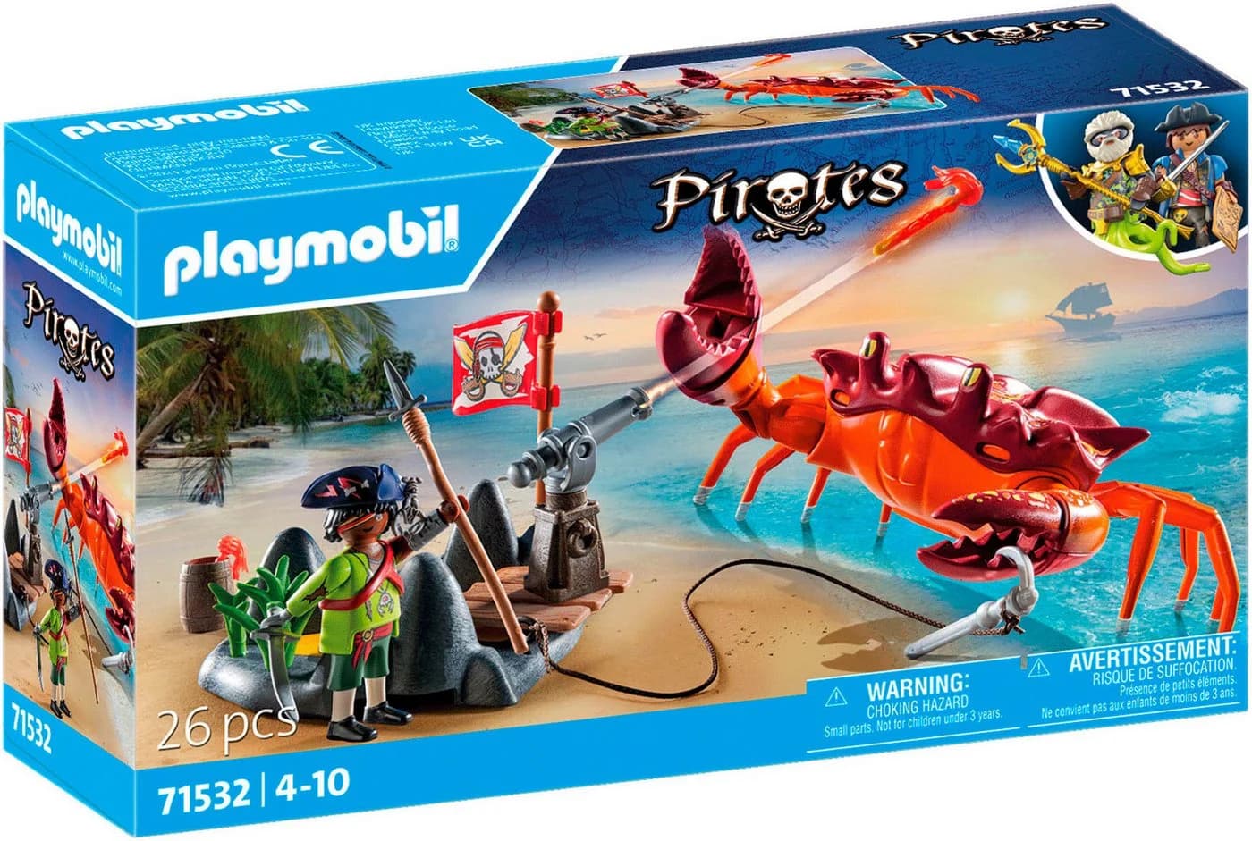 PLAYMOBIL Konstruktions-Spielset Kampf gegen Riesenkrabbe Pirates Bunt - Bild 2