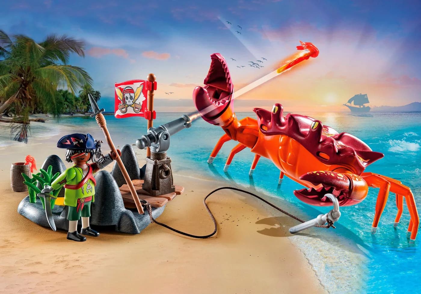 PLAYMOBIL Konstruktions-Spielset Kampf gegen Riesenkrabbe Pirates Bunt - Bild 4