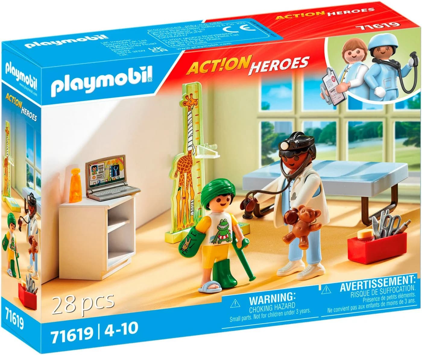 PLAYMOBIL Kinderarzt mit Teddybär 71619 Action Heroes 28-tlg. Bunt - Bild 2