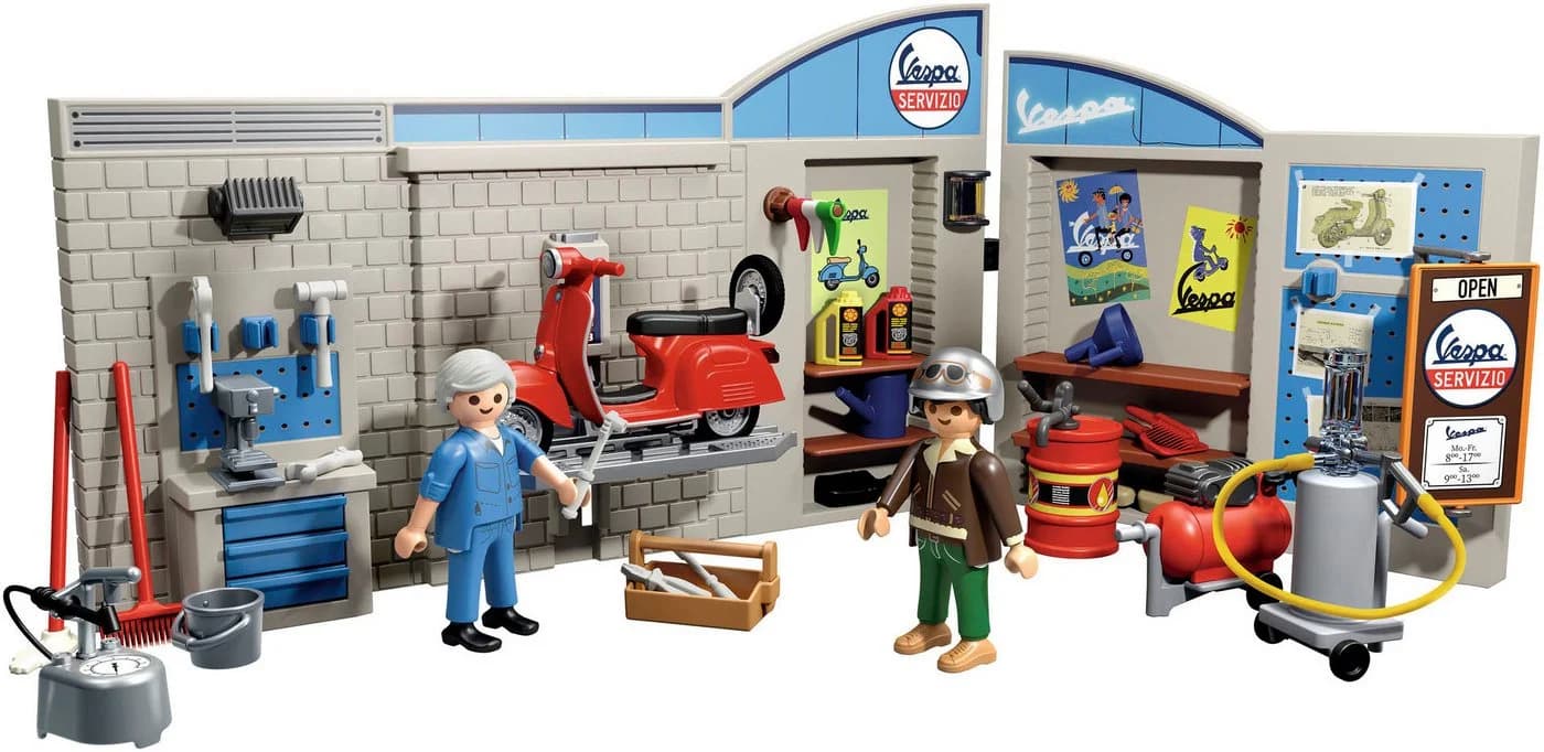 PLAYMOBIL 60s Vespa Garage (71620) Bunt Retro Werkstatt - Bild 4