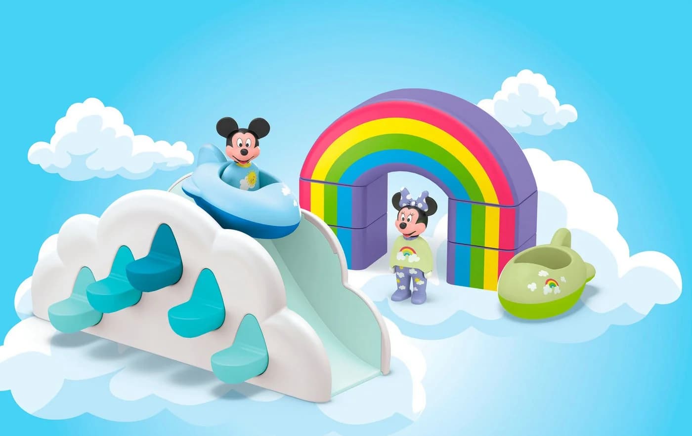 PLAYMOBIL Konstruktions-Spielset Mickys & Minnies Wolkenhaus Bunt