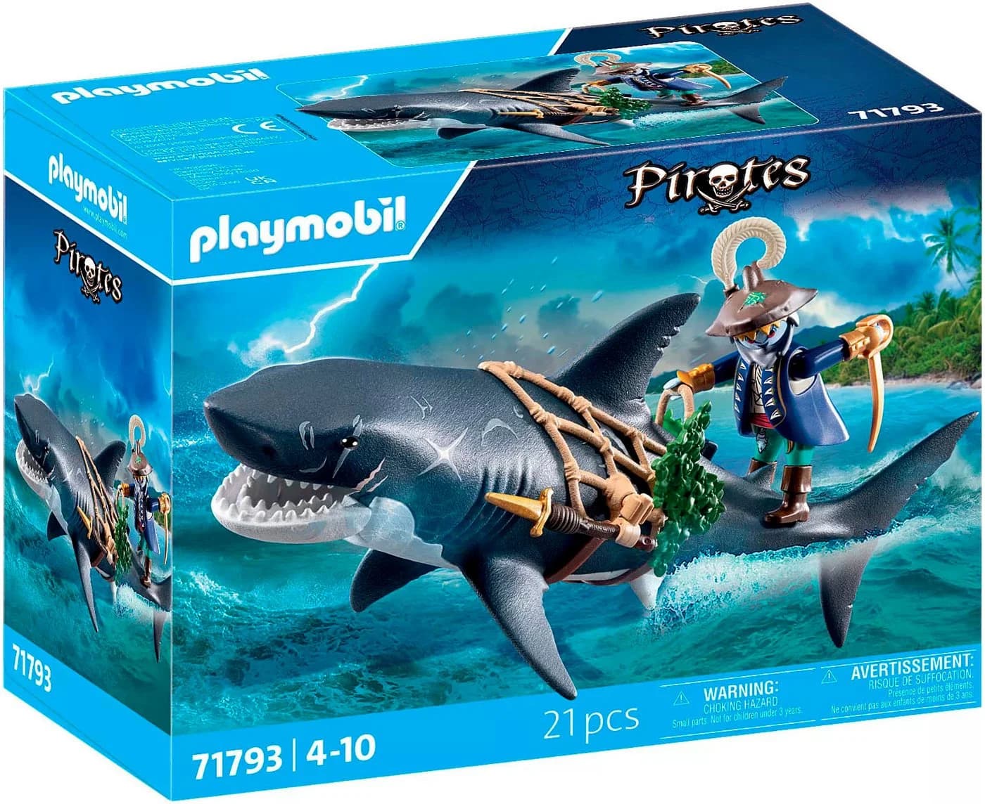 PLAYMOBIL Konstruktions-Spielset Gefahr durch Riesenhai 71793 Pirates Bunt - Bild 2