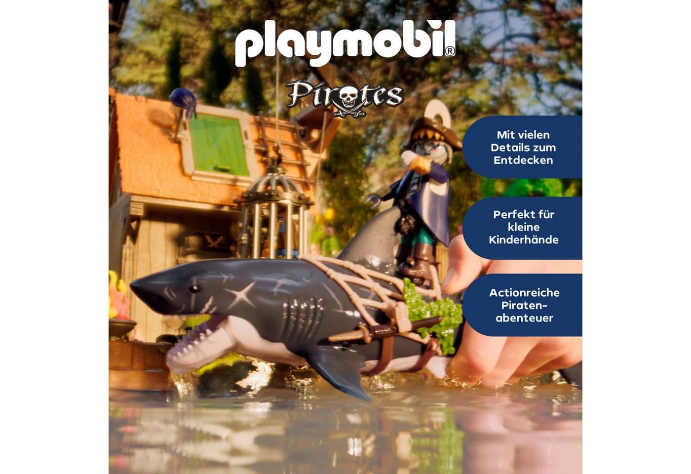 PLAYMOBIL Konstruktions-Spielset Gefahr durch Riesenhai 71793 Pirates Bunt - Bild 3