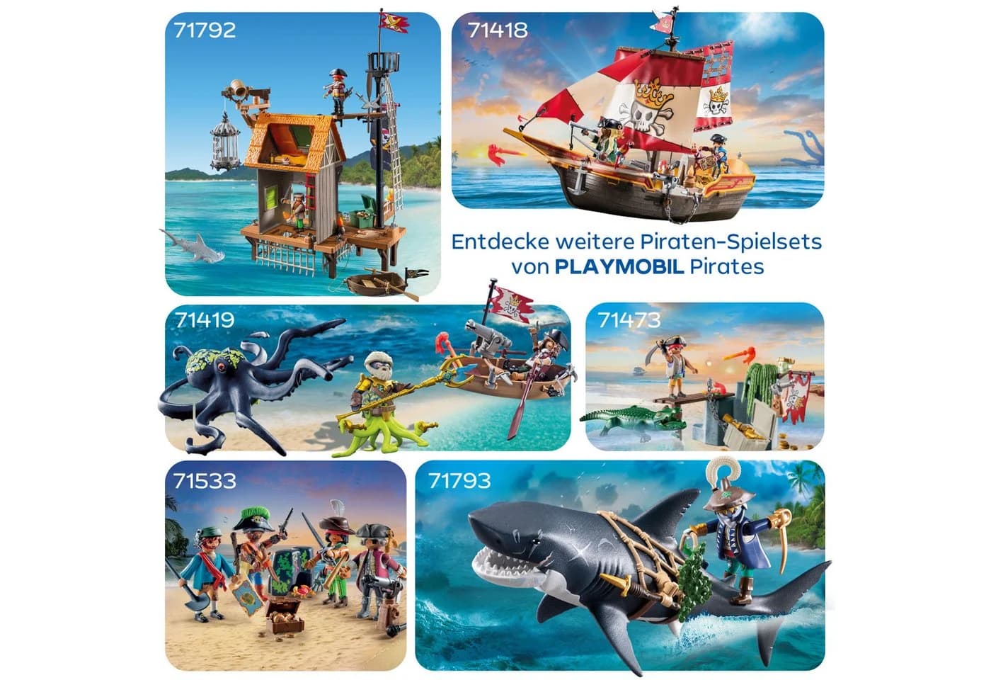 PLAYMOBIL Konstruktions-Spielset Gefahr durch Riesenhai 71793 Pirates Bunt - Bild 5