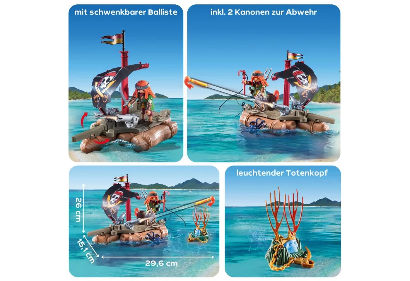 PLAYMOBIL Konstruktions-Spielset Piratenfloss bunt - Bild 4