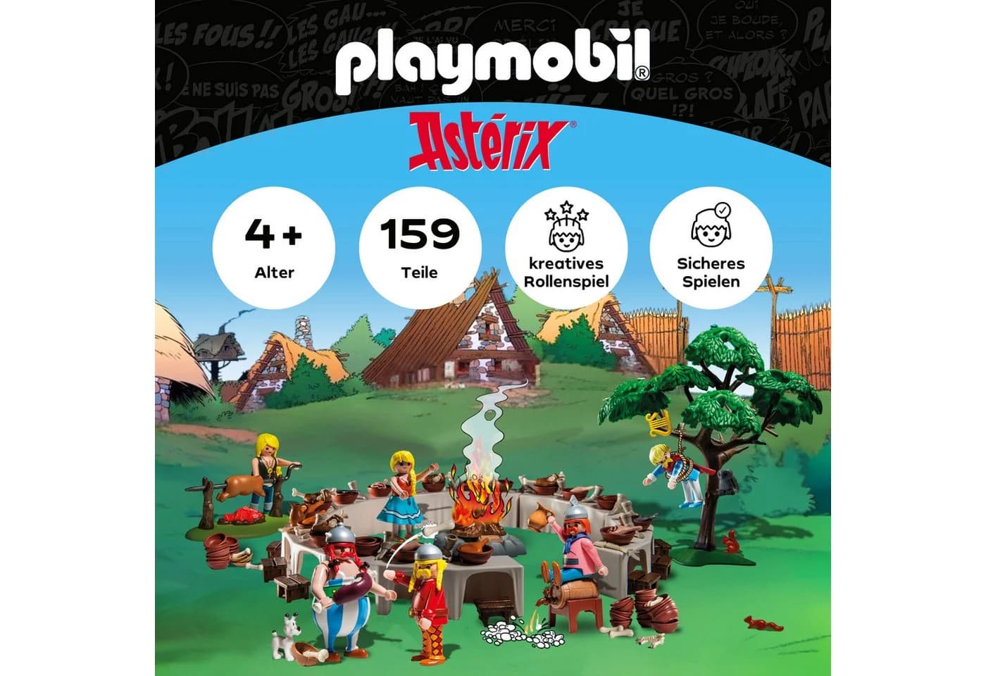 PLAYMOBIL Asterix Das Dorfbankett 71827 Konstruktions-Spielset Bunt