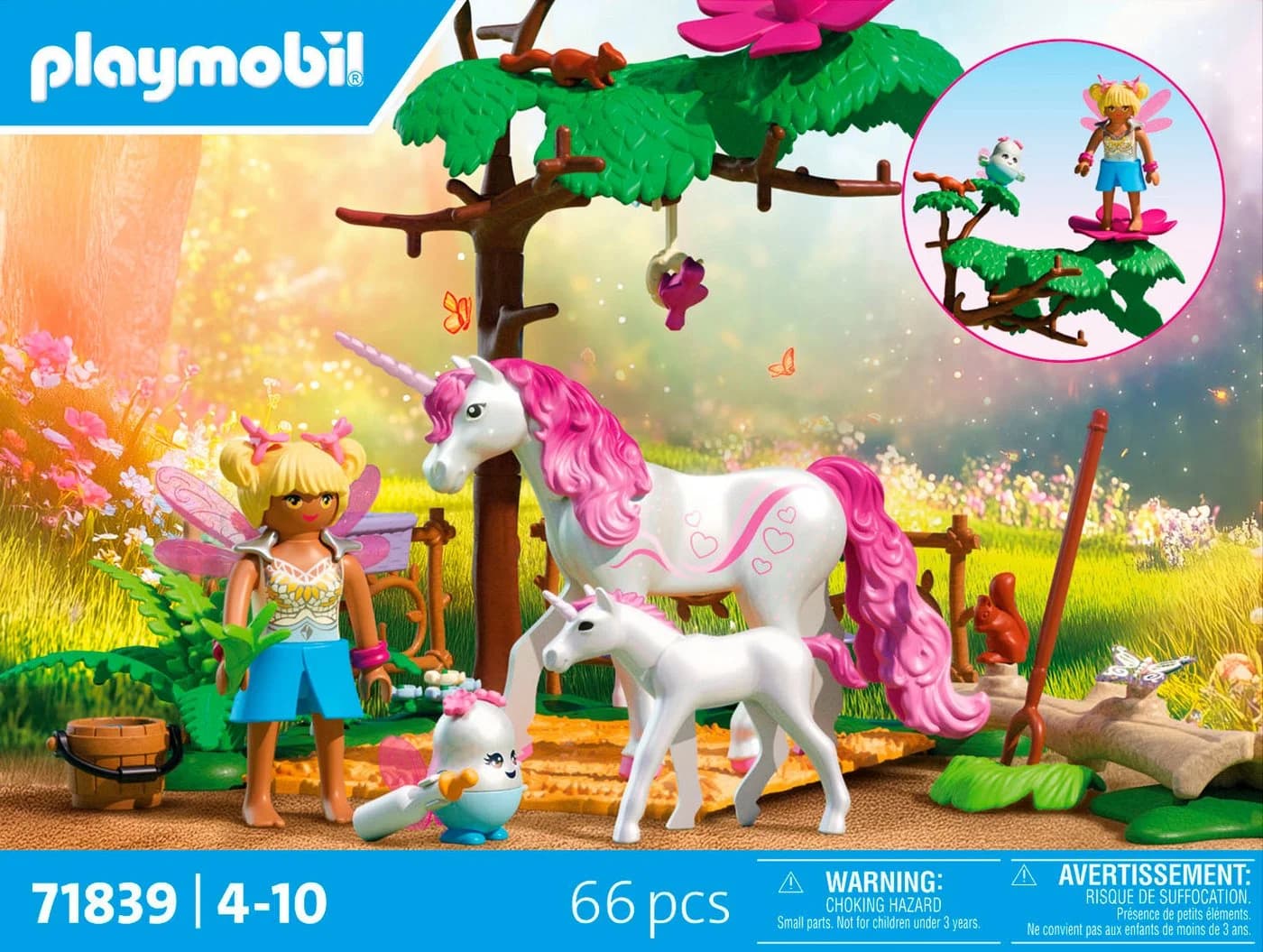 Playmobil® Zauberhafter Einhorn-Stall für Mama und Fohlen (71839), Princess Magic Konstruktions-Spielset, (66 St), Made in Europe