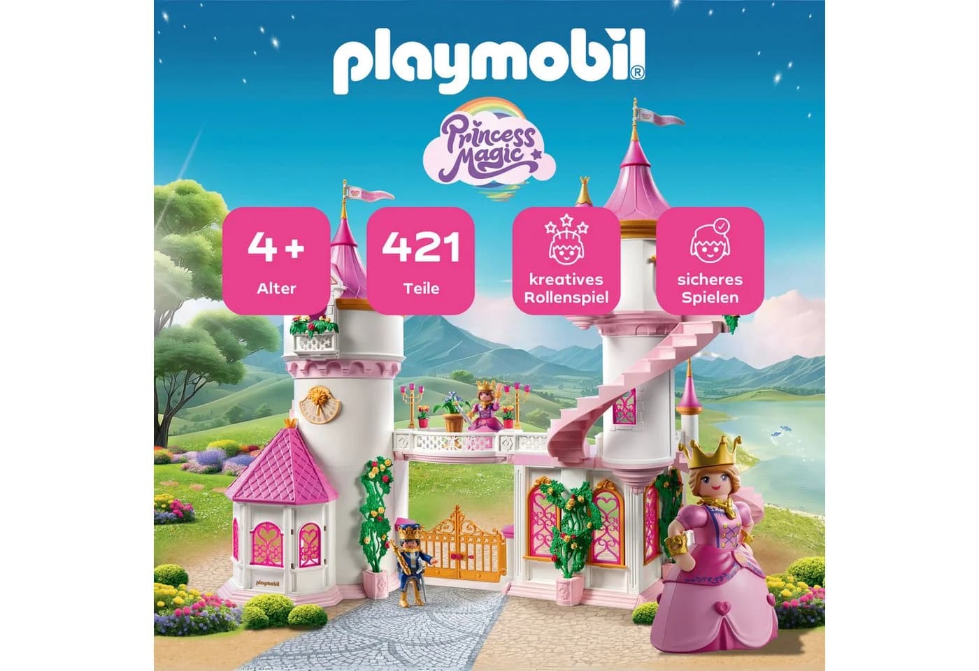 PLAYMOBIL Prinzessinnenschloss mit Königspaar 71845 bunt