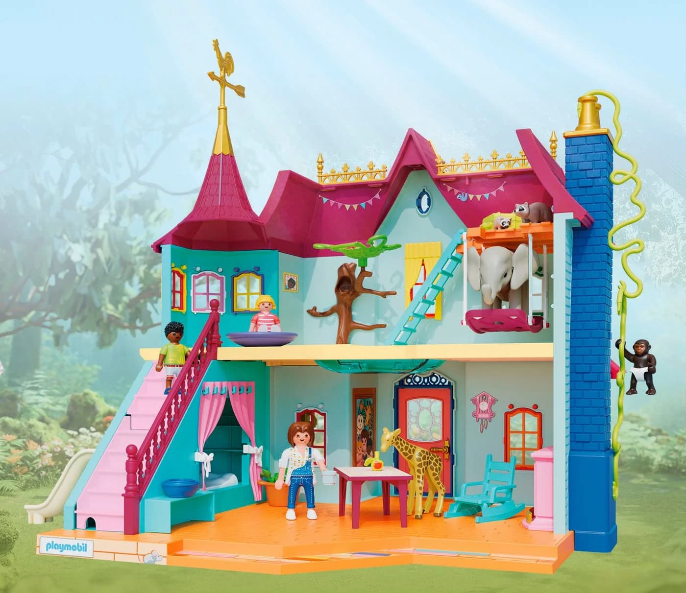 PLAYMOBIL Konstruktions-Spielset Kunterbunte Tiervilla 71852 Animals & Friends - Bild 4