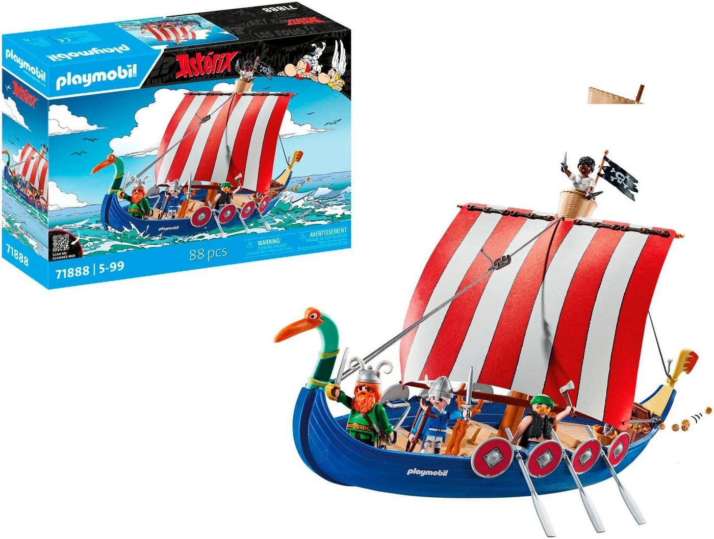 PLAYMOBIL Asterix Piratenschiff 71888 Konstruktions-Spielset