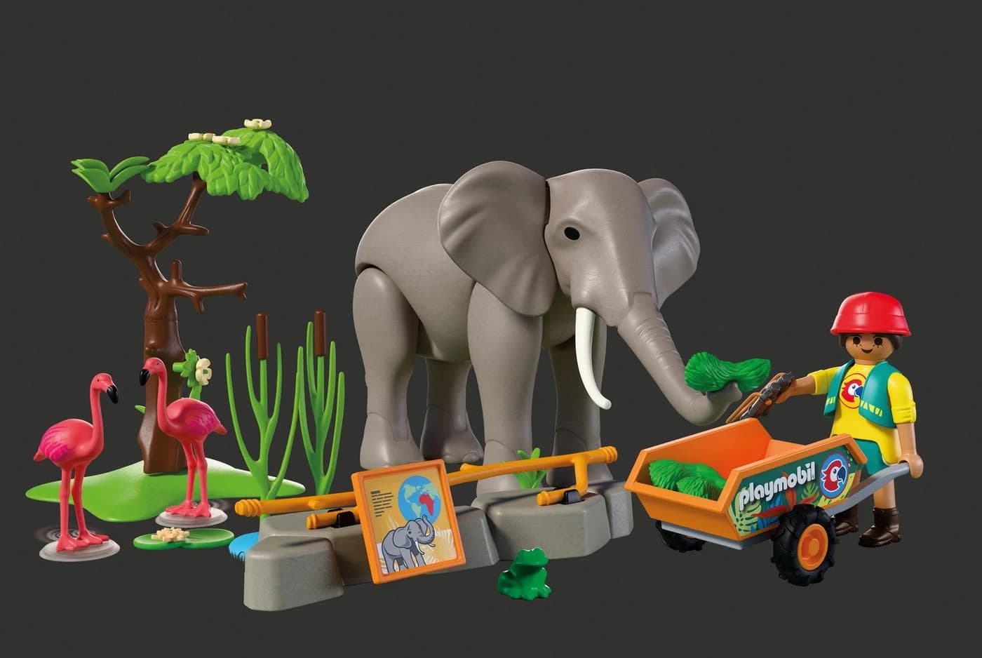 Playmobil Elefant mit Tierpfleger 72068 Animals & Friends Konstruktions-Spielset 43 Teile