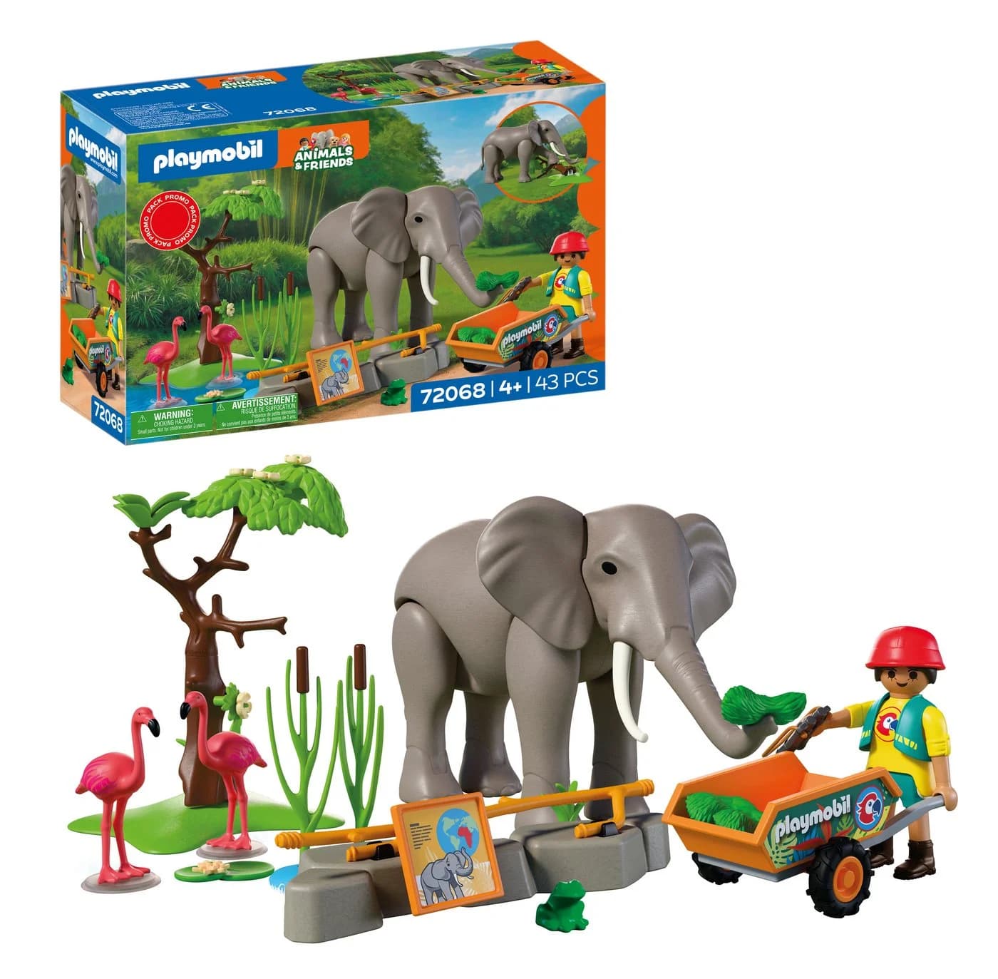 Playmobil Elefant mit Tierpfleger 72068 Animals & Friends Konstruktions-Spielset 43 Teile - Bild 2