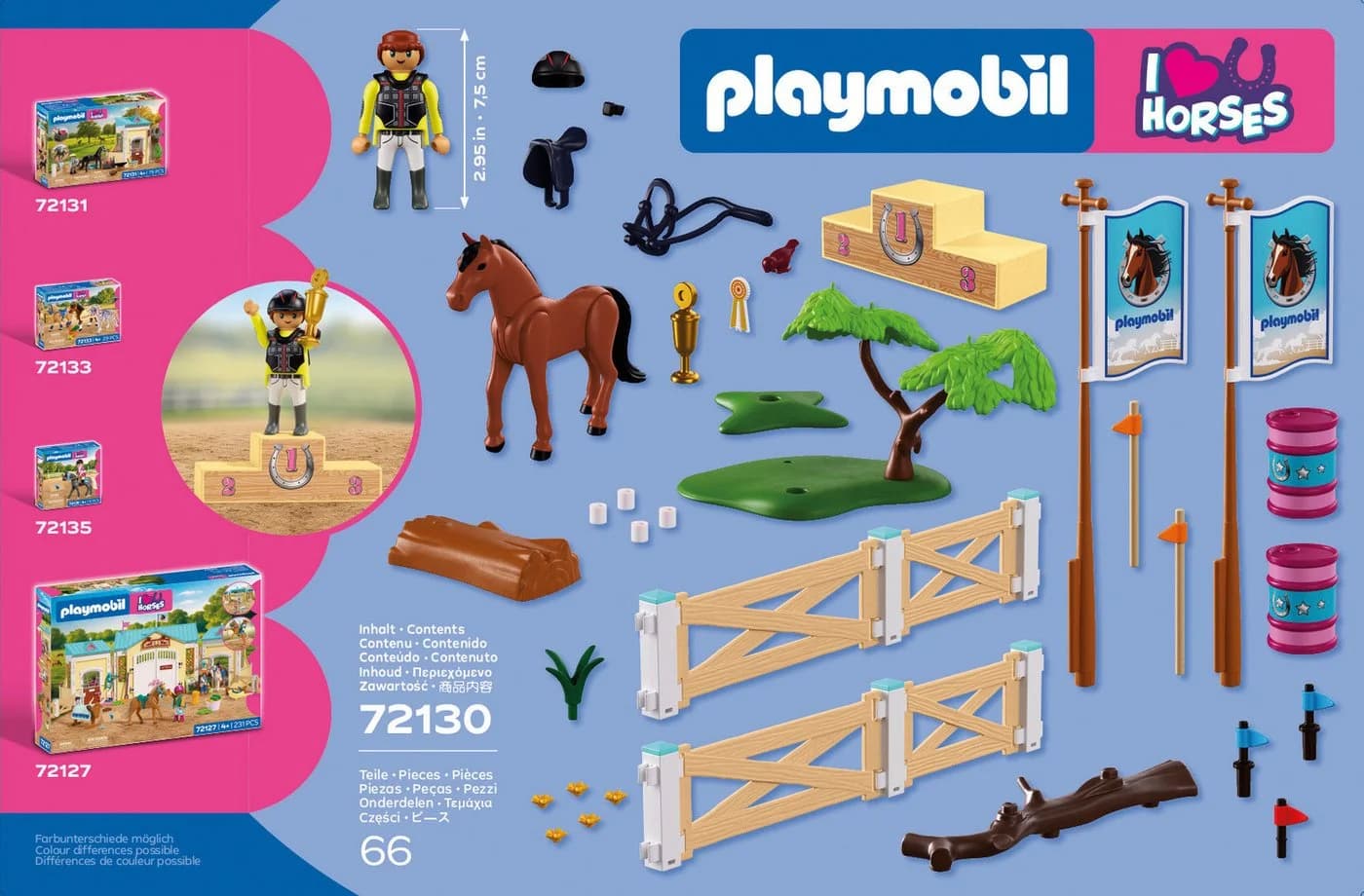 Playmobil Turnierreitplatz 72130 I Love Horses 66-tlg. Bunt - Bild 4