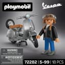 Playmobil Vespa 80 Jahre Jubiläum Konstruktions-Spielset Silber Retro Bild 1