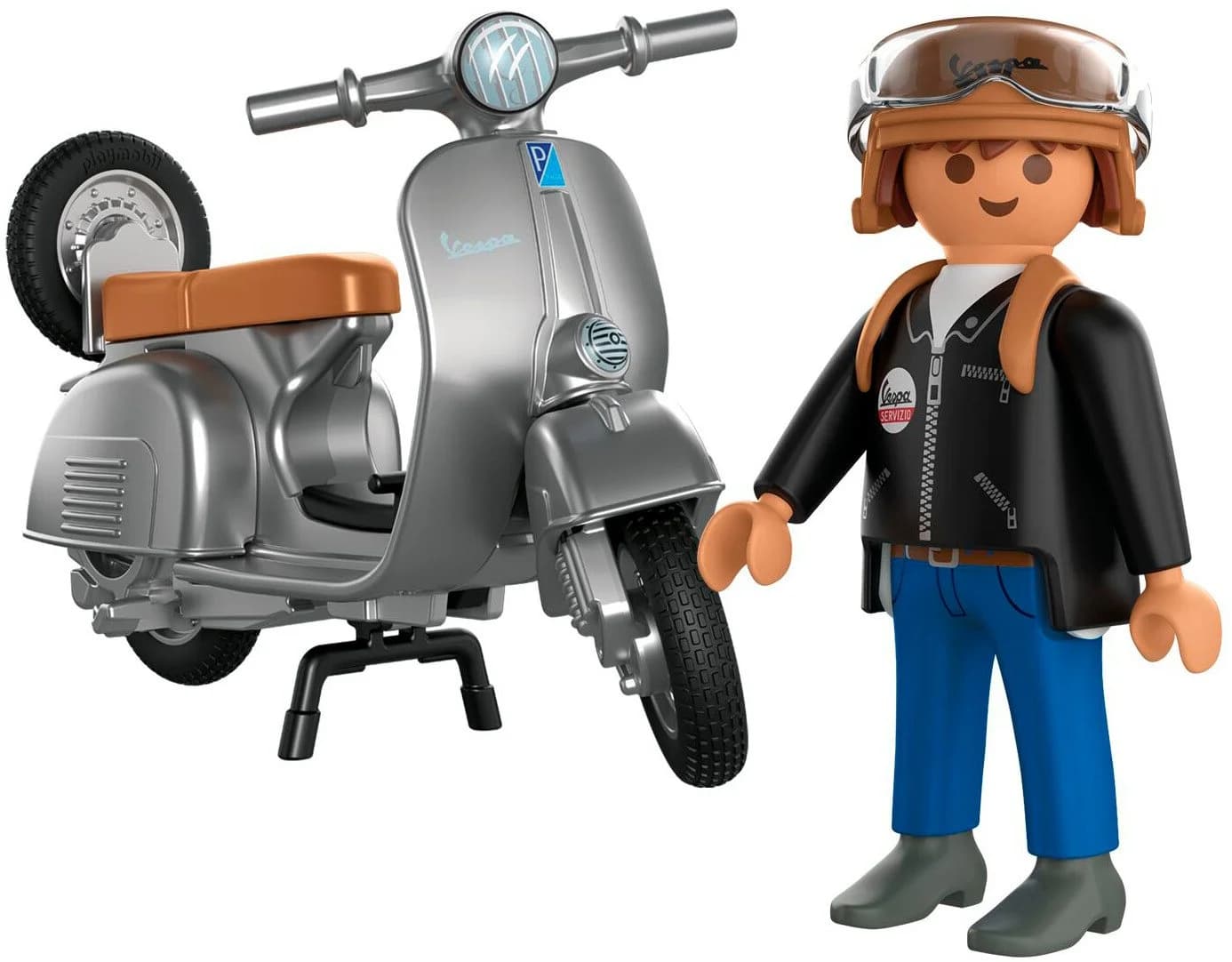 Playmobil Vespa 80 Jahre Jubiläum Konstruktions-Spielset Silber Retro - Bild 2
