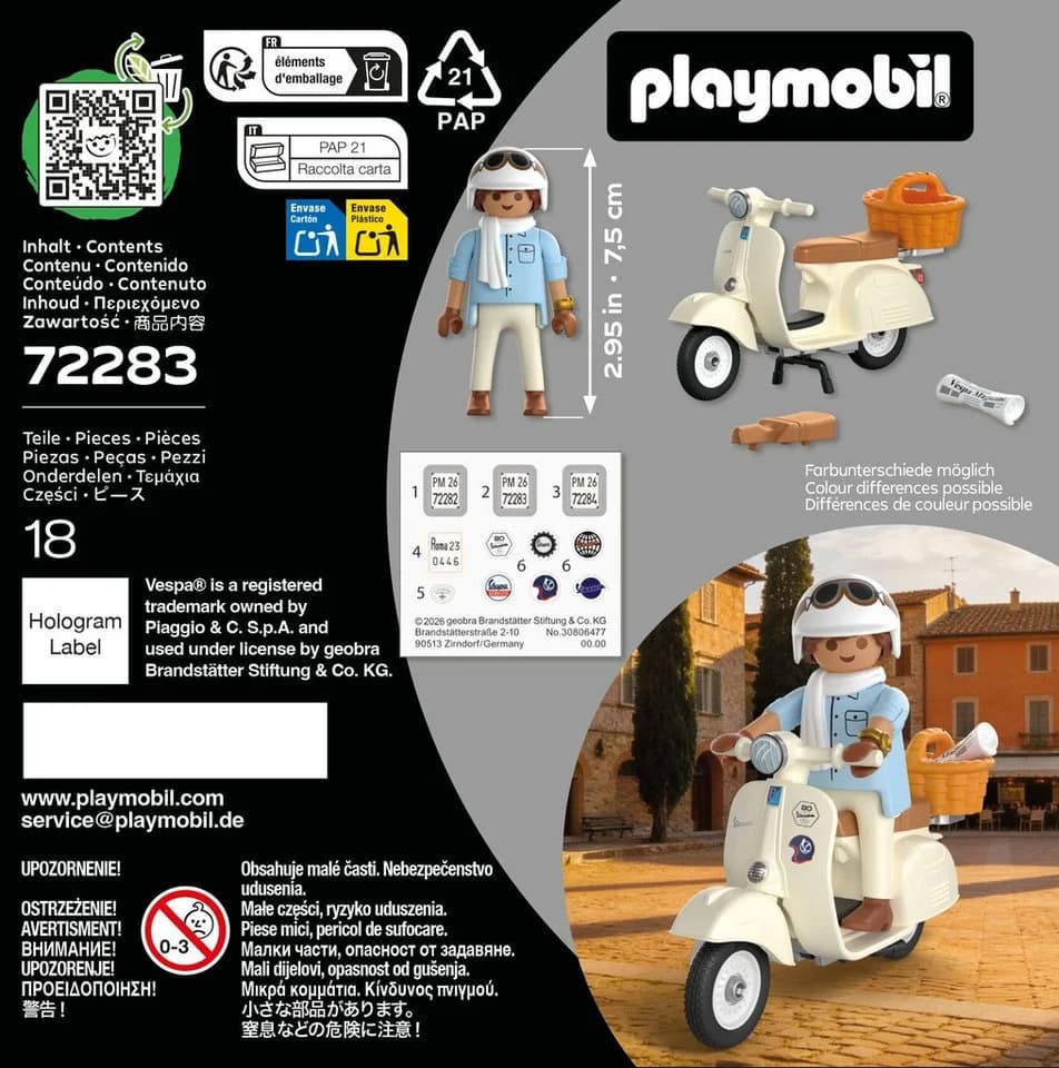 Playmobil Vespa 80 Jahre Jubiläum Konstruktions-Spielset Beige - Bild 4