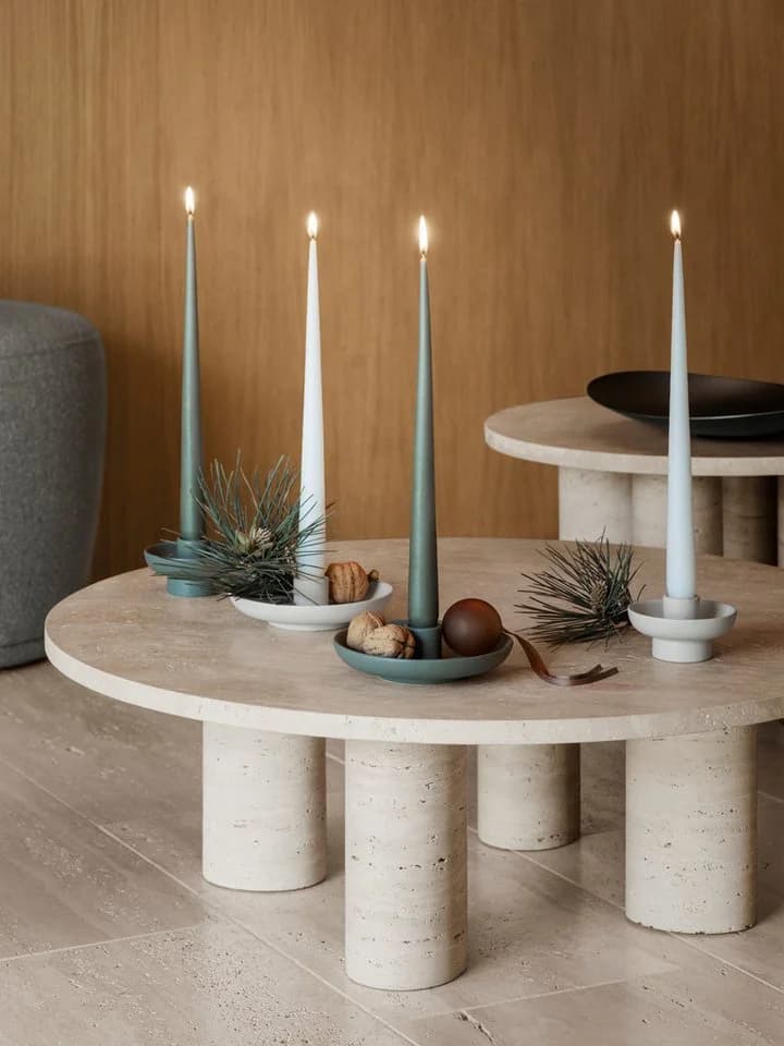blomus VELA Kerzenhalter Steingut Matt Glasur Adventskranz