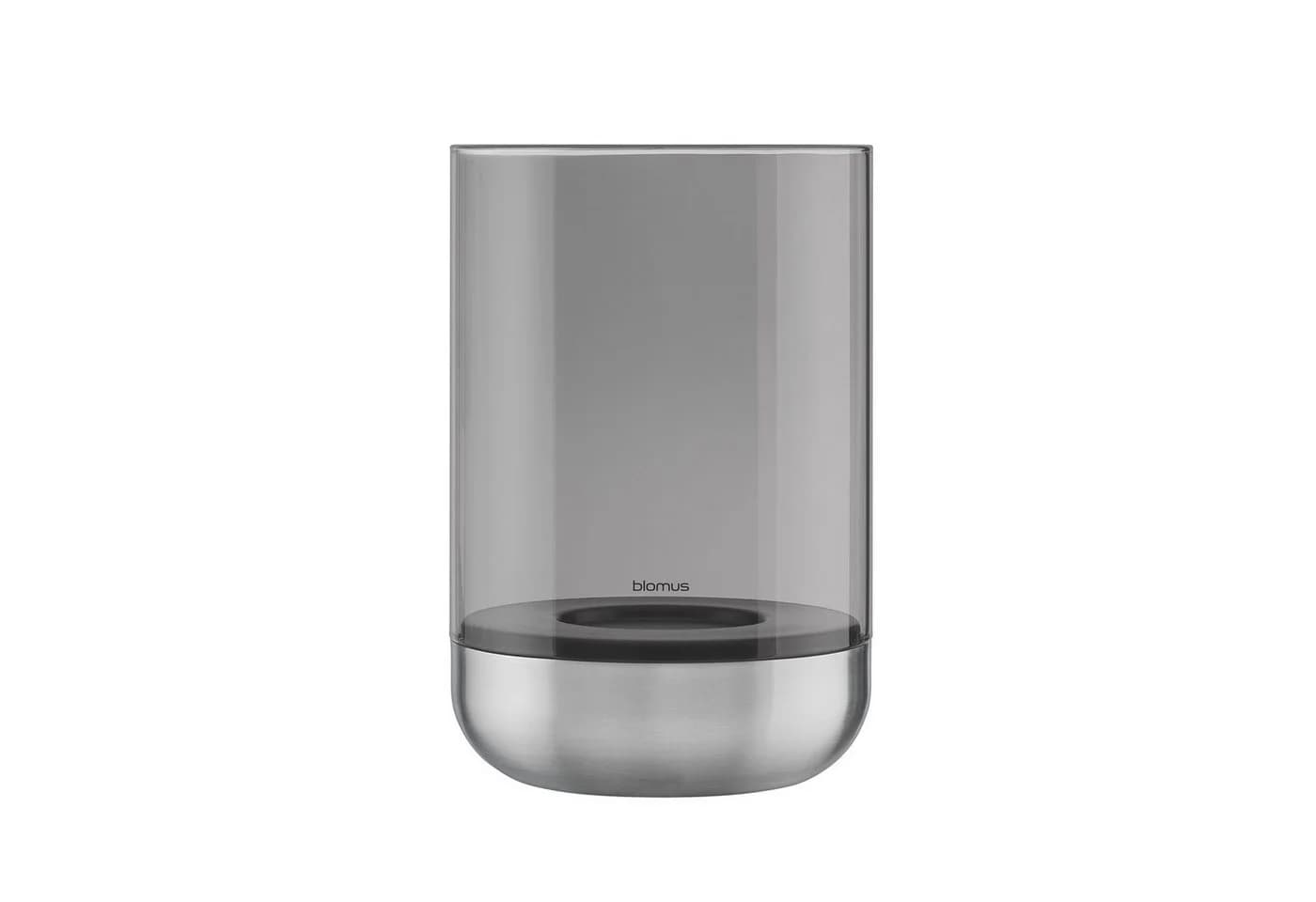 blomus Windlicht CALMA Kerzenhalter Edelstahl matt Rauchglas - Bild 2