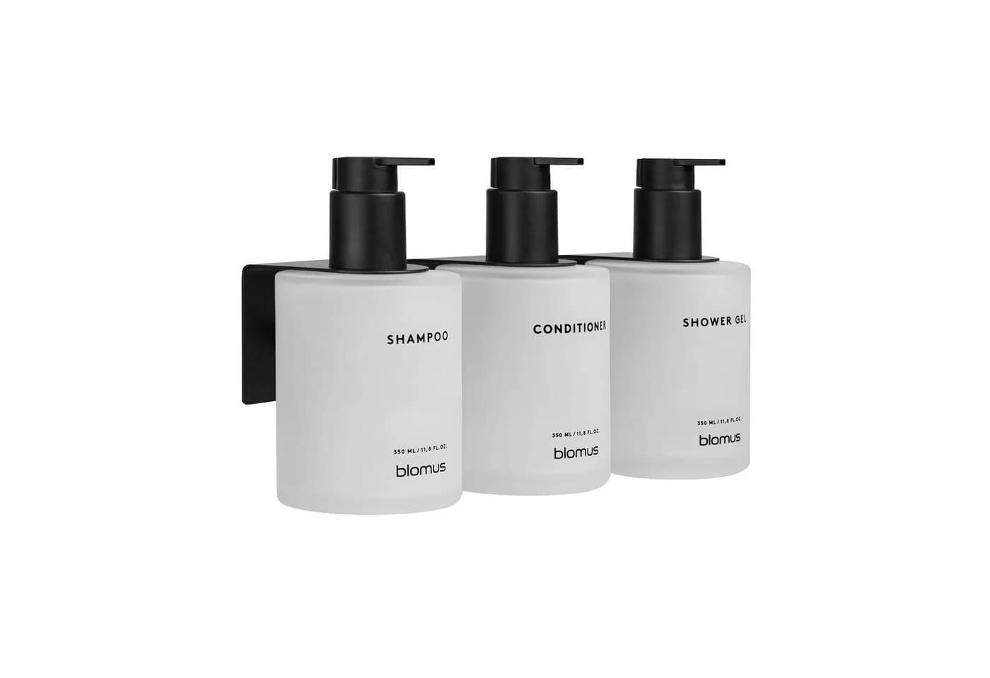 blomus KIREI Seifenspender 3er Set Glas mattschwarz