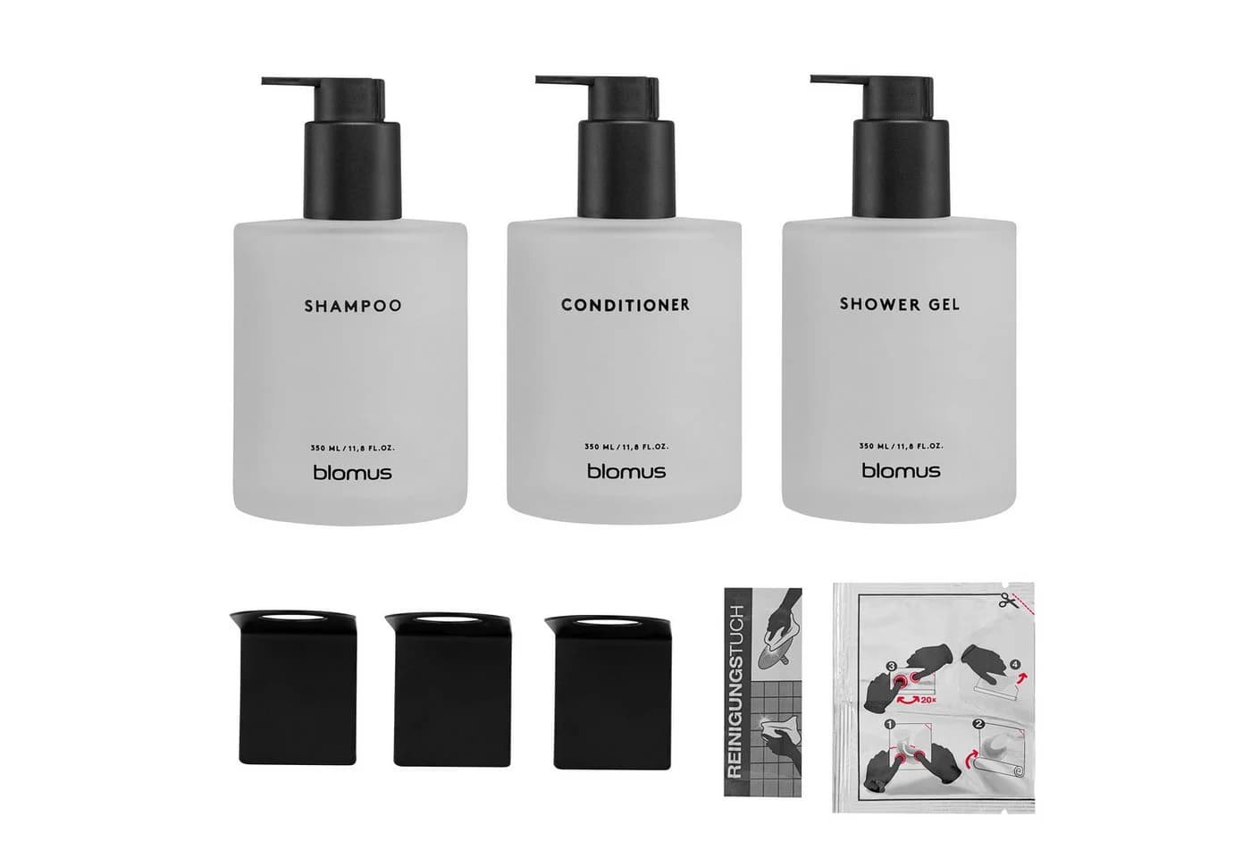 blomus KIREI Seifenspender 3er Set Glas mattschwarz - Bild 3