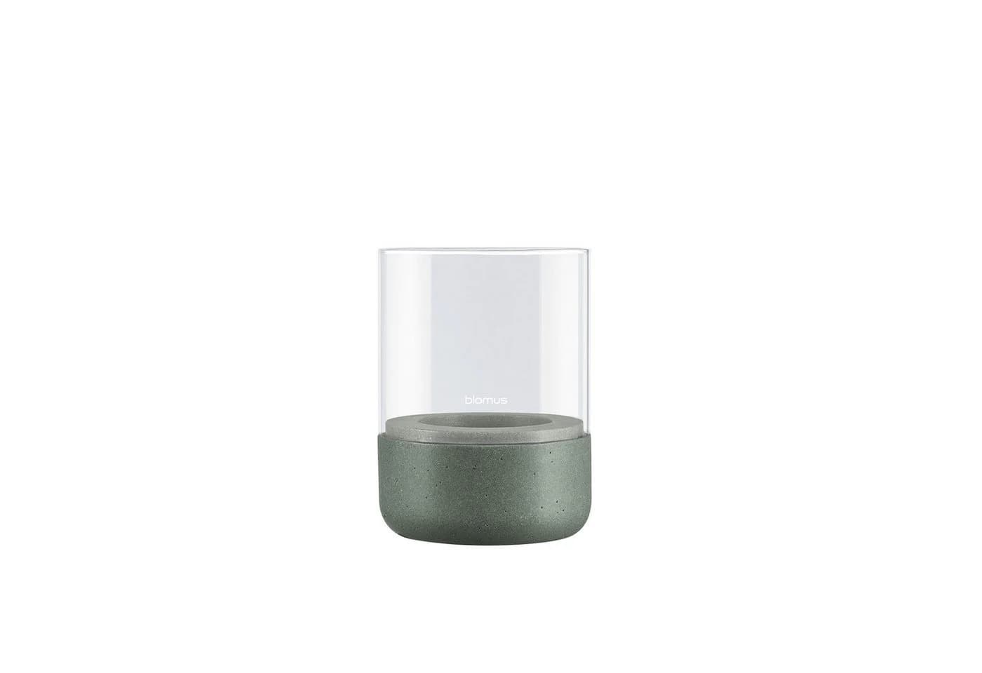 blomus Windlicht CALMA Glas Kerzenhalter Betonoptik Agave Green - Bild 2