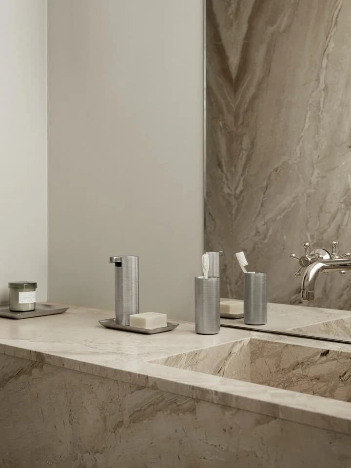 blomus Seifenspender MODO ROF Dosierspender Pumpspender Badezimmer Modernes Design 165ml Volumen