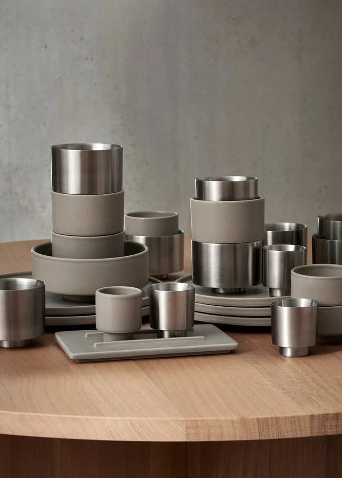 blomus Schale MAKOTO Grau Steingut Modernes Design - Bild 3