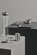 Wasserkaraffe BLOMUS silber (transparent, chromfarben), Edelstahl, Glas Bild 1