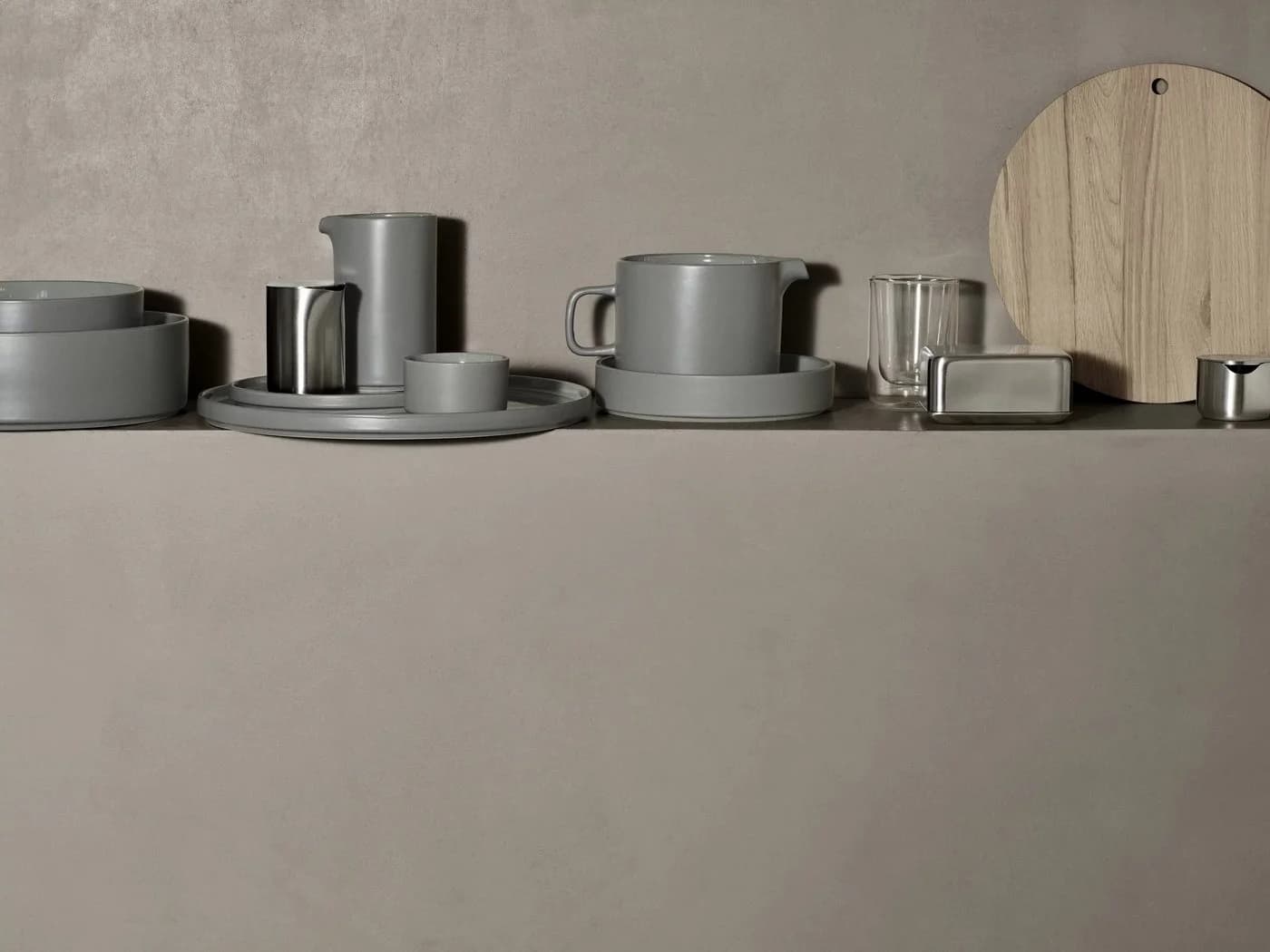 Blomus Espressotasse Pilar Set 50ml Steingut Silber - Bild 4