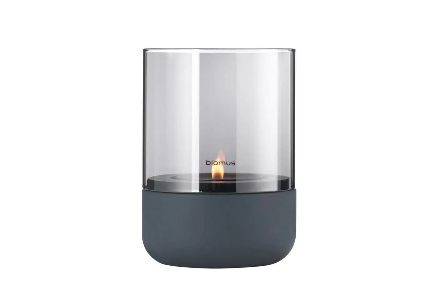 blomus Windlicht CALMA Glas Kerzenhalter Grau Betonoptik