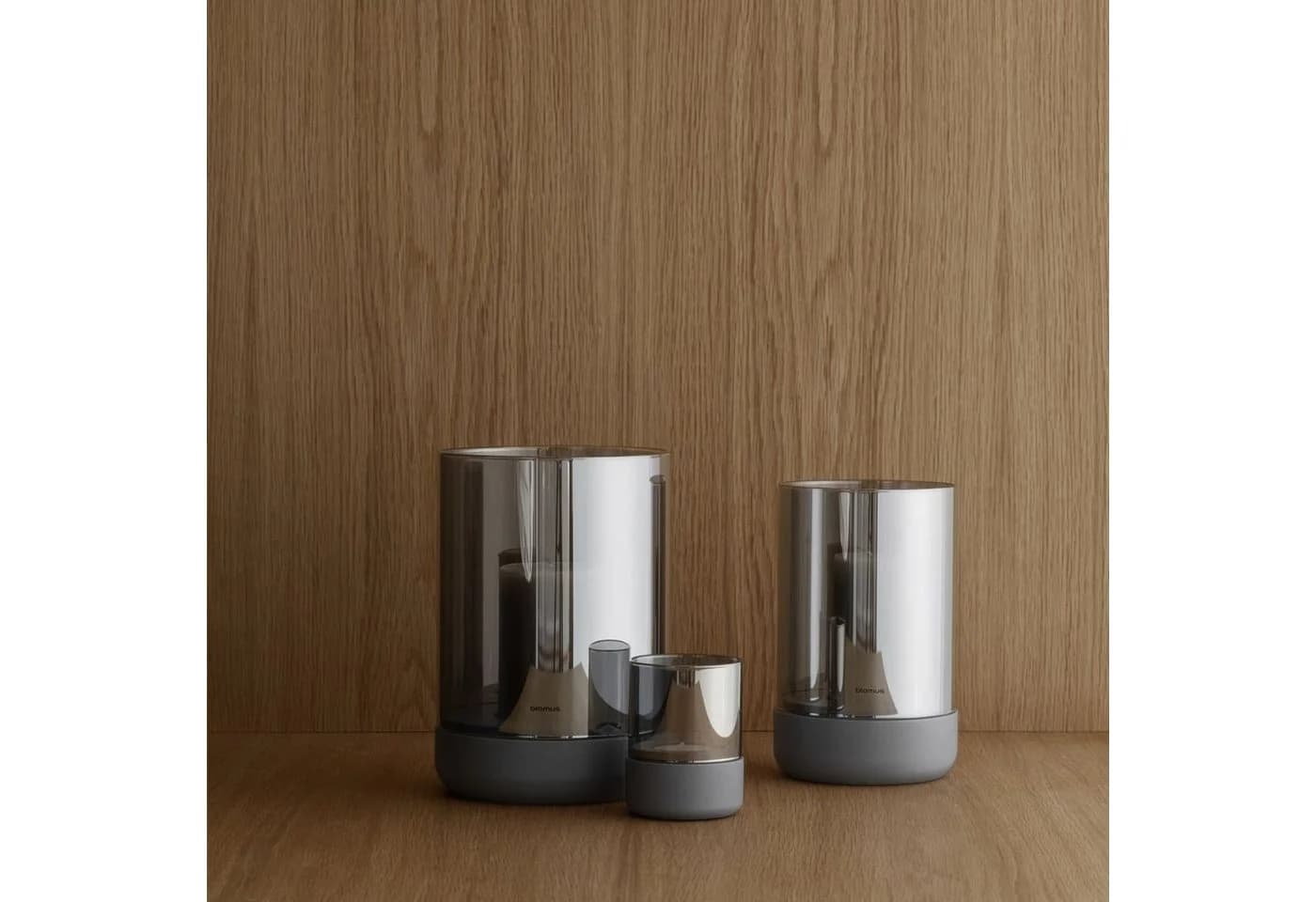 blomus Windlicht CALMA Glas Kerzenhalter Grau Betonoptik - Bild 4