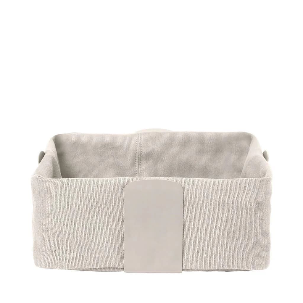 Blomus Brotkorb Desa Beige Metall Textil Quadratisch