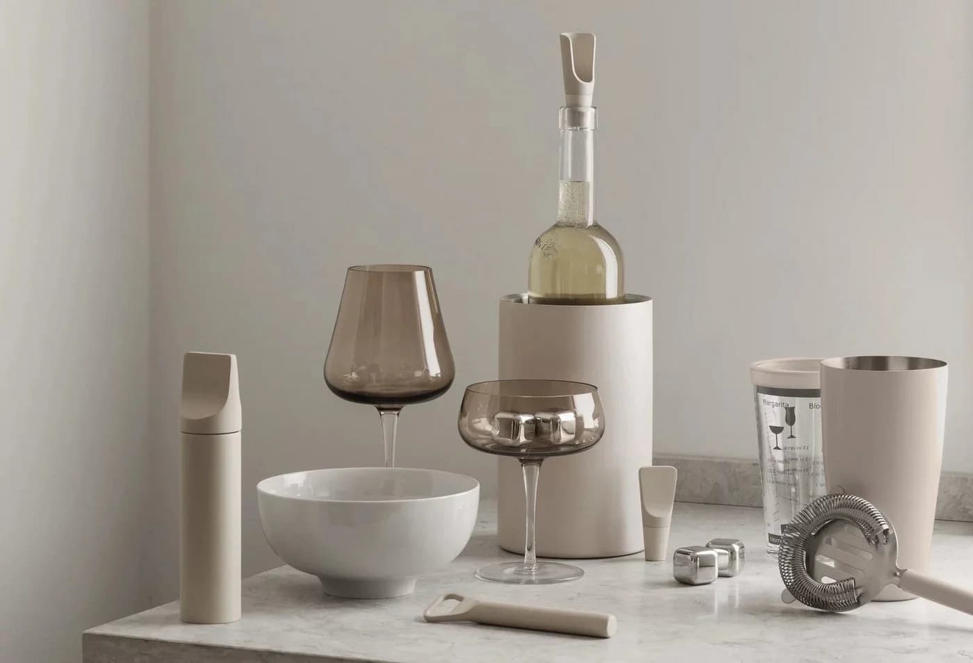 blomus Wein- und Sektkühler EASY Edelstahl Beige