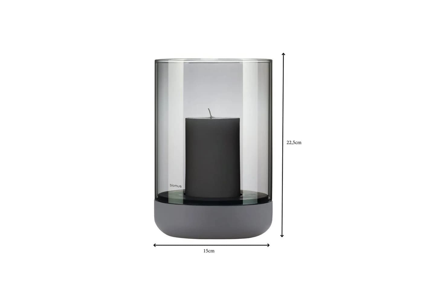 blomus Windlicht CALMA Glas Kerzenhalter Steel Gray - Bild 3