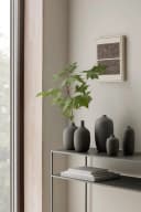 blomus Dekovase CEOLA Braun Keramik Matte Glasur Organische Form Bild 1