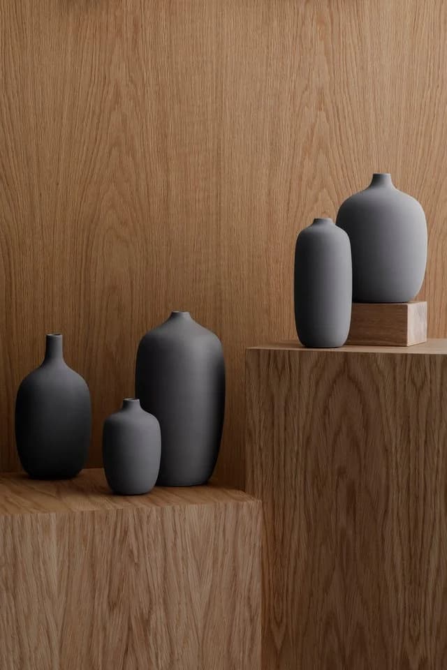blomus Dekovase CEOLA Braun Keramik Matte Glasur Organische Form - Bild 3