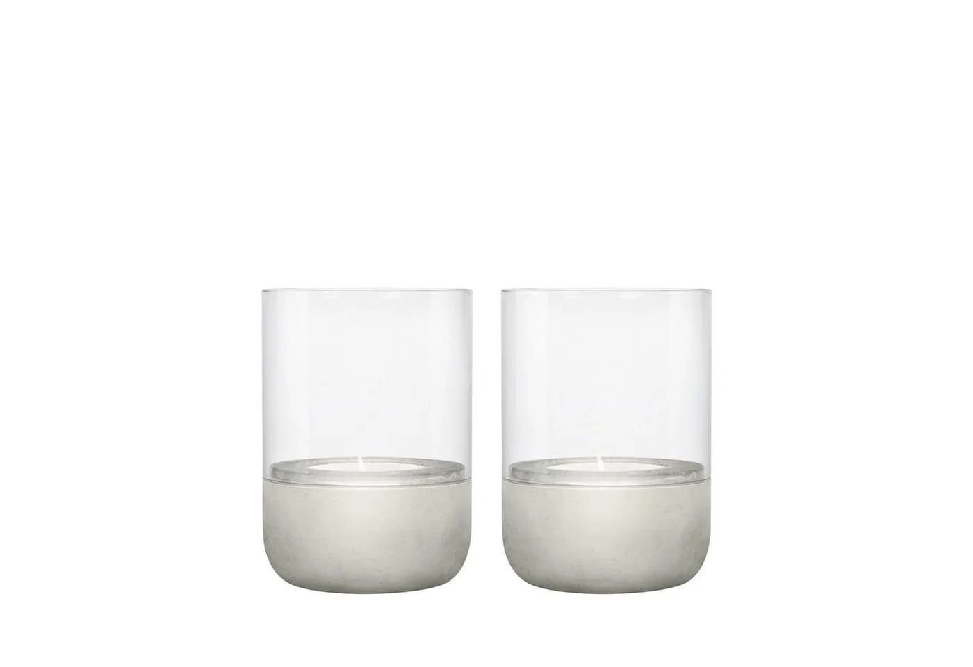blomus Windlicht CALMA Set 2 St. Glas Betonoptik Grau XS - Bild 2