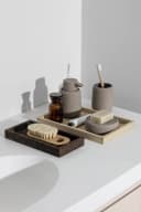 blomus Zahnputzbecher SONO Braun Keramik Soft-Touch Bild 5