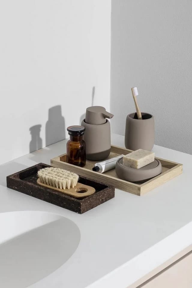blomus Zahnputzbecher SONO Braun Keramik Soft-Touch - Bild 5