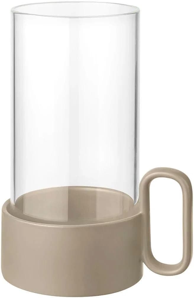 Blomus Windlicht YURAGI Beige Steingut Glas - Bild 2